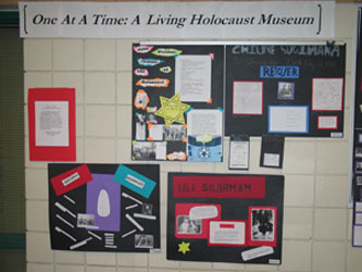 Photograph of a school project about the Holocaust